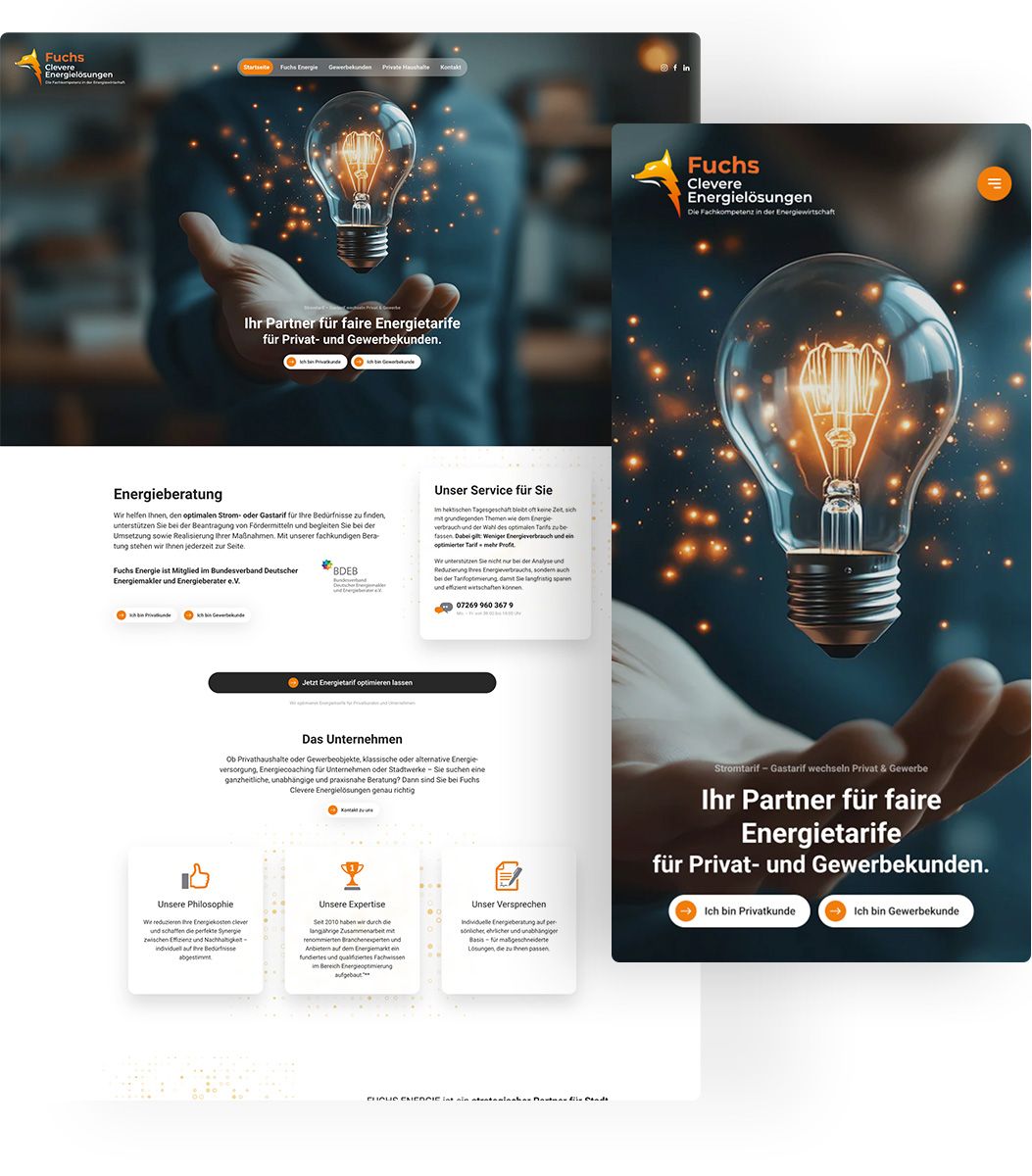 Modernes Webdesign für Energieberater – Fachspezifische Online-Präsenz für Energieeffizienz-Experten